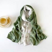 1pc Women's Fashion Ombre Gradient Scarf/Shawl, Suitable For Daily Wear - Multicolor - View 7