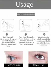 1pc Sparkling Rhinestone Eyelash Curler, Eyelash Grooming Tool, Wide Angle Curl Long-Lasting Compact Portable Eyelash Curler Comb, Fashionable Gift - Multicolor - View 10