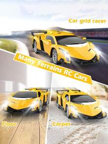 1pc 1:16 Scale Remote Control Racing Car Toy With LED Lights - Battery Powered Plastic RC Car, Suitable For 3-6 Years Old Children, Weather-Resistant, Button Control - High-Speed Drifting Electric Toy Car Set, Can Be Used As Birthday And Holiday Gift With Lights And Controller - Multicolor - View 4