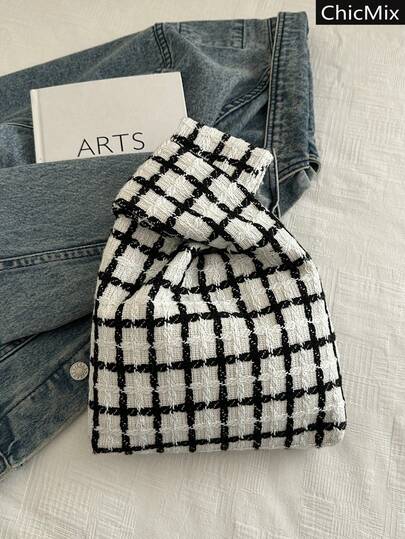 Fashionable New Checkered Contrasting Handbag, Classic And Versatile Practical Women's Vest Bag, Suitable For Shopping, Wallets, Shopping, Young Women, College Students, Newcomers, And White-Collar Workers. They Are Very Suitable For Offices, Universities, Work, Business, Commuting, Outdoor Activities, Travel, And Outings