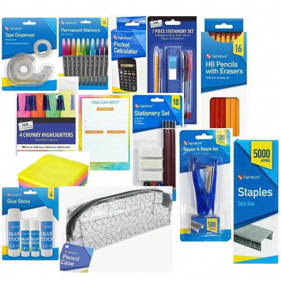82 Pcs Stationery Set School Marker Pens Pencil Case Calculator Ruler Stapler - Sets - View 1