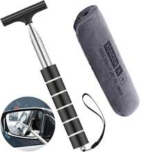 Retractable Car Side Mirror Wiper Set With Microfiber Cleaning Cloth - Extendable Rearview Mirror & Glass Wiper, Portable Cleaning Tool For Car Interior/Exterior In Rain & Fog - A - View 12