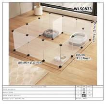 Valla transparente para mascotas, valla interior entrelazable para gatos/perros, barrera para mascotas pequeñas de libre combinación - Multicolor - Ver 13