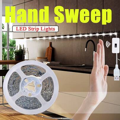 Acosh Neon شريط إضاءة LED بمستشعر حركة مع مفتاح تحريك اليد، يعمل بطاقة 5 فولت USB، لون دافئ، مثالي لإضاءة خلفية التلفزيون، ديكور غرفة النوم وغرفة المعيشة، إكسسوارات المكتب، المطبخ، الرف، الخزانة، السفر، الحفلات، هدايا عيد الميلاد، إضاءة غرفة المعيشة
