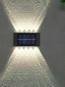2/1pc 10 LED Solar Powered Outdoor Wall Light With Motion Sensor, Up & Down Lighting For Garden, Villa, Courtyard Decor - Multicolor - View 5