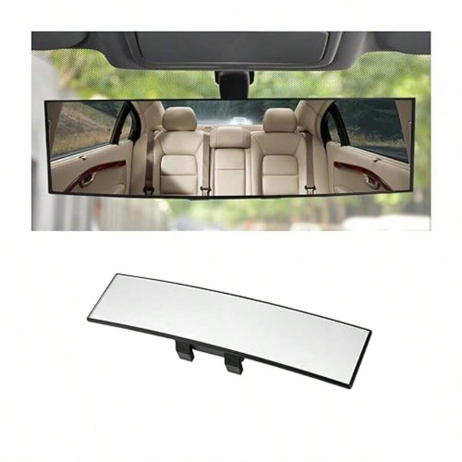 Rear Ew Mirror Car 12.1 Inc Inter Cl-On Panoic Convex Rearew Mirrors D Anti Glare Wide Angle And Reduce Blind Spot Universal SUV Trucks Veic W - white - 查看 1