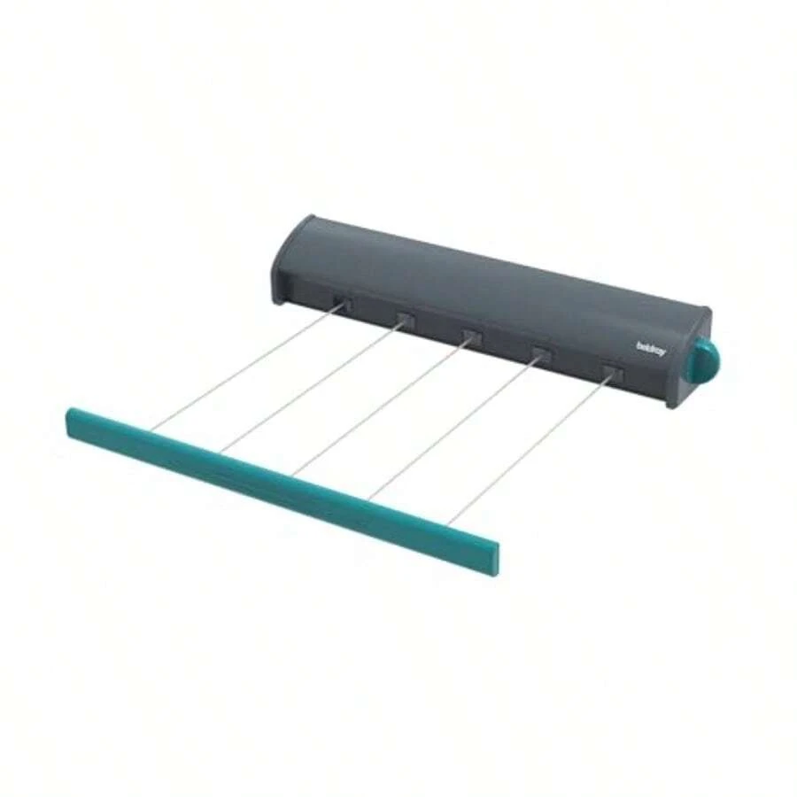 Beldray 20 Metre Retractable Clothesline For Indoor And Outdoor Use Wall Mountable 4 X 5 M Line System 20 M Drying Space Push And Lock To Keep Lines Taut Retracts For Easy Storage   Dvv - Grey - View 1