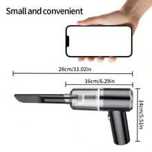 Mini Wireless Vacuum Cleaner With Strong Suction – Multifunctional Rechargeable Dust Remover For Computer, Home & Car Cleaning - không dây - Xem 3