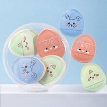 4pcs Mini Cotton Candy Makeup Sponge Puff Set With Case, Dry & Wet Use, Soft Sponge, Perfect For Makeup Base, Non-Greasy, Ultra Soft & Thick Powder Puff Set, Reusable Soft Makeup Sponge, Dry & Wet Makeup Tool, Holiday Gift - Multicolor - View 12