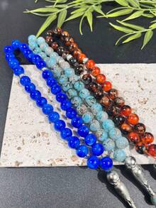 New Arrival Flower Bead Variety Styles Silver Tassel Glass Bracelet, Muslim Prayer Beads - Multicolor - View 5