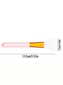 2 piezas Aplicador de máscara facial de silicona suave, Cepillo de silicona para máscara, Cepillo mezclador de máscara de barro, Herramientas de maquillaje para salón de belleza, Adecuado para principiantes - Multicolor - Ver 8