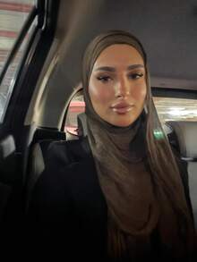 1 chiếc khăn trùm đầu Hijab nhẹ, màu trơn, kiểu dáng giản dị và tiện dụng cho sử dụng hàng ngày. - Cà phê nâu - Xem 2