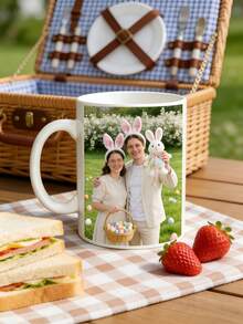1pc Personalized Photo Mug, Customized Photo Mug, Coffee Cup, Easter Photo Mug, Great Gift For Friends, Him/Her, Back To School, Coffee & Tea Time, Daily Use, Home & Office, Easter Special Occasion - Multicolor 8 - View 5