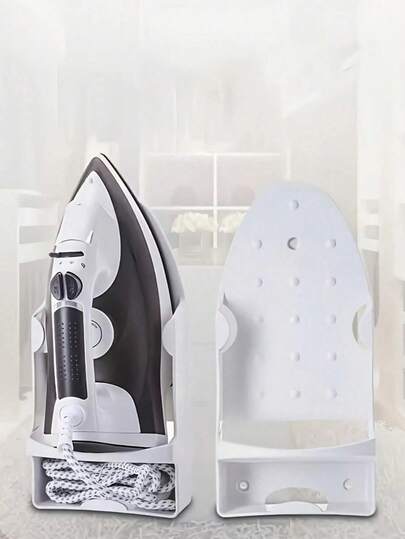 1 cái giá đỡ và móc treo bàn ủi đa năng, giá để bàn ủi tại nhà, móc treo bàn ủi, giá để bàn ủi điện, phù hợp với mọi kích cỡ bàn ủi.