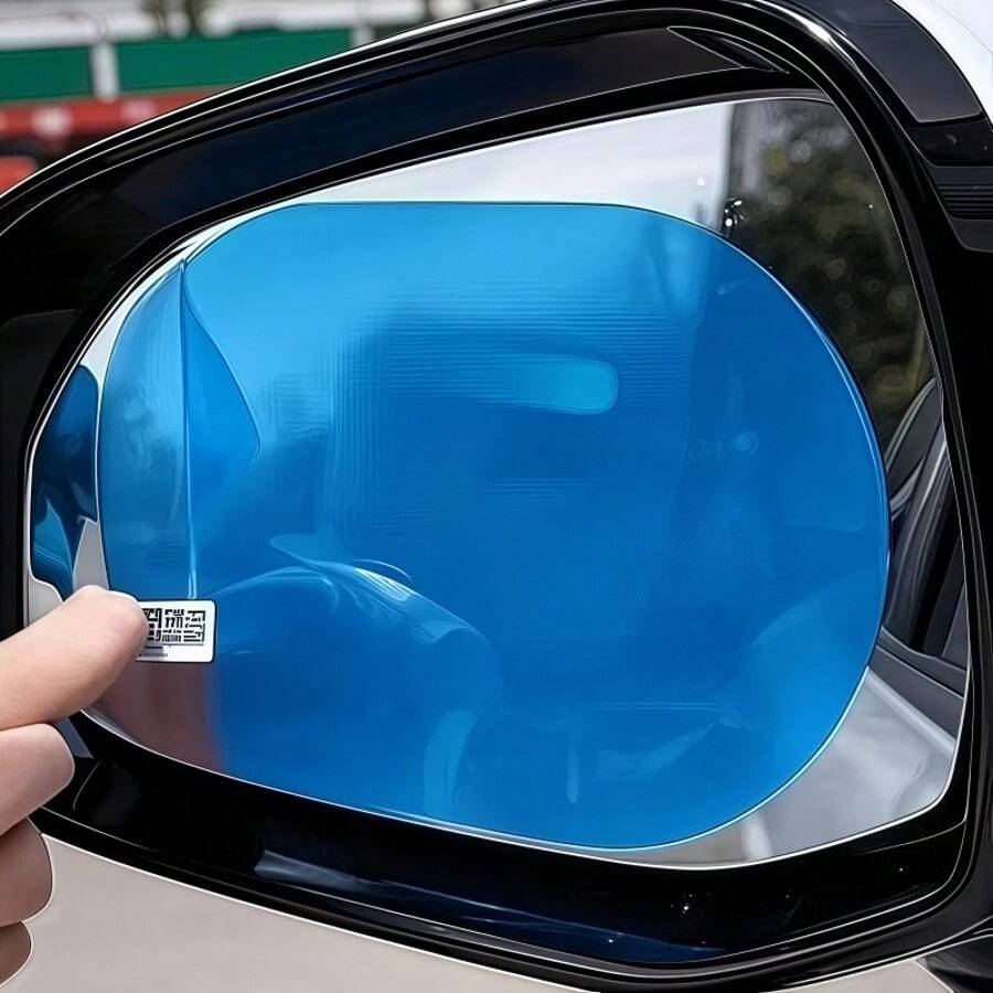 Bộ 2/4 miếng phim dán gương chiếu hậu ô tô, phim nano chống thấm nước và chống sương mù, phim phản quang chống mưa cho cửa sổ bên hông xe. - phim chống mưa cho xe hơi - Xem 1