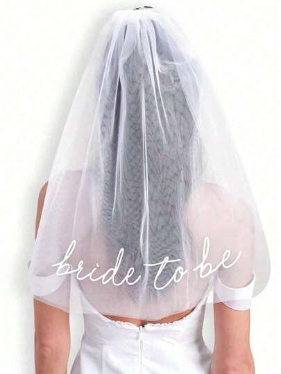 1pc Bridal Headpiece With Comb, Wedding Veil Accessory, Bridesmaid Party Decorative Item