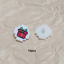 10pcs Mosaic Creative Pattern Plastic Decorative Buttons, Pixel Printed Heart Cake Cartoon Cute Sewing Buttons DIY Jewelry Accessories - Mosaic With Foot Buckle - View 19