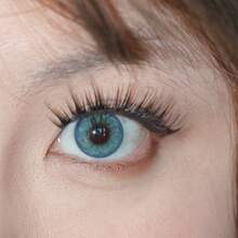 1 Pair Top Soft Colored Contact Lense 14.2mm 1 Year Disposable 2 Pieces Lenses - Blue - View 5