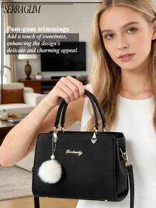 New Fashion Crossbody Bag Women's Elegant Business Shoulder Bag Large Capacity Square Tote Bag Mom Bag Dressy Handbags Purse Back To School Outfits - 彩色 - 查看 2