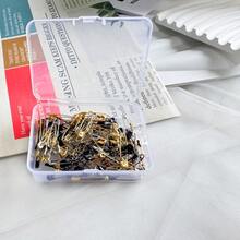 380枚什锦银色安全别针，大小尺寸齐全，散装别针，适用于服装、连衣裙、包包、学校/办公用品、衬衫、外套、圣诞节和万圣节服装，趣味可爱的教师礼物，时尚配饰 - 彩色 - 查看 16