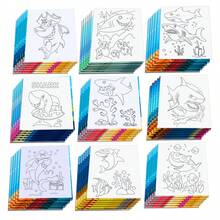 Livro de Colorir DIY Tubarão - Livro de Desenhos e Pinturas Cartoon, Adequado para Festas de Aniversário e Aventuras de Primavera, Interação Divertida entre Pais e Filhos, Adequado para a Temporada de Volta às Aulas, Presente Perfeito para Jovens Exploradores do Oceano e Aprendizes Criativos - Multicolorido - Visão 6