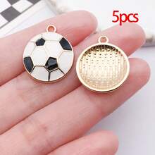 5/10pcs Sports Charms Enamel Basketball Baseball Pendant Charms For Jewelry Making Rhinestone Ball Game Softball Charms For Necklace Bracelet Earrings DIY Crafts - Multicolor - View 15