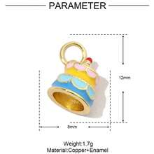 1件铜质时尚优雅饰品吊坠，可DIY手链、项链、耳环、手机链、配饰 - 彩色 - 查看 6