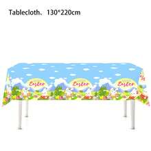 1pc/2pcs Cute Rabbit & Easter Egg Disposable Tablecloth, Suitable For Easter Theme Party Table Decoration - Multicolor - View 9