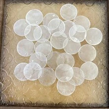 10/30/50pcs Round Shell Pieces, White & Colorful, 1.5/2/2.5/3/4/5cm Flat Round Natural Pierced Shell Pendants, Shell Round Discs Connectors For Wind Chimes/DIY Crafts - Multicolor - View 38