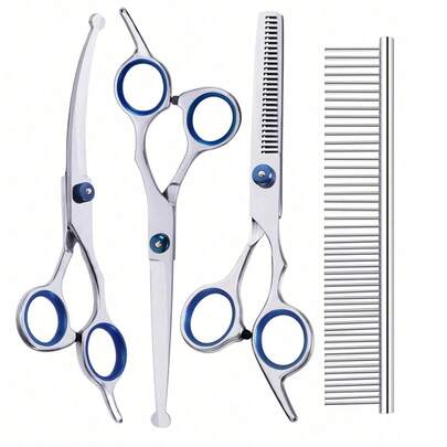 4CR Stainless Steel Heavy Duty Pet Grooming Scissors, Ideal Gift For Dog Lovers And Dog Moms, Cat Lovers And Cat Moms, As Well As Other Animal Enthusiasts