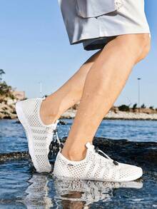 Men's Outdoor Waterproof Sole Wading Shoes, Summer Quick-Dry Swimming Shoes, Vacation Casual Sports Shoes - White - View 5