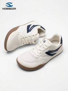 HOBIBEAR 1双男女通用户外休闲运动鞋，优雅女士橡胶底宽楦舒适运动鞋，慢跑训练鞋，宽敞舒适的欧美步行徒步鞋 - 藍白色 - 查看 4