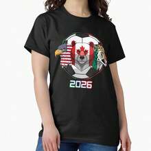 North American Soccer Animals 2026 Classic T-Shirt - màu đen - Xem 1