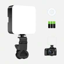 Mini luz de relleno LED RGB, cilíndrica y de tamaño de bolsillo, adecuada para dispositivos como teléfonos móviles, iPhones, iPads y computadoras portátiles, y se puede usar para grabar videos, transmitir en vivo, vlogs y otros escenarios. - Unitalla - Ver 1