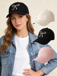 1顶蝴蝶结棒球帽，男女通用卡车帽，Y2K风格可调节时尚遮阳帽，带帽檐，趣味卡车司机帽，适合女性日常徒步旅行 - 蝴蝶結 - 查看 6