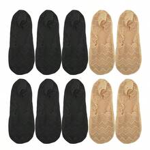 1/5/10 Pairs Of Women's Spring And Summer Lightweight Moisture Absorbing Breathable Lace Ripple Lace Boat Socks - Multicolor - View 9