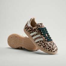 Adidas SAMBA OG W "T-Toe" Classic Leopard Print Athletic Sneakers - Rust Brown - View 5