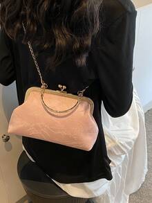 Fashion Graffiti Pattern Handbag, Elegant Tote Bag For Party And Shopping, Pattern Placement Random - Pink - View 3