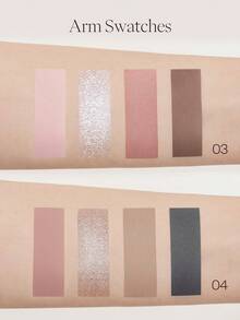 JOOCYEE迷你四色眼影盘，显色度高，持久不脱妆，日常妆容，中性色调，修容，打造柔和妆效，新品上市 - 02 Velvet Amber - 查看 8