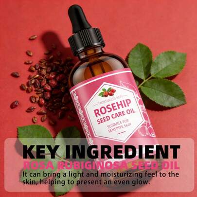 Aceite de semilla de rosa mosqueta para rostro - Aceite de rosa mosqueta puro para rostro - Aceite de rosa mosqueta sin refinar prensado en frío