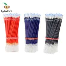 0,5mm 20 unids/set recambio de pluma de Gel varillas de firma de oficina tinta roja azul negra papelería para oficina escuela suministros de escritura manijas aguja 6DLH - Tinta negra - Ver 1
