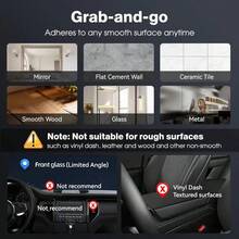 [Magnetic Phone Holder] Adjustable Vacuum Magnetic Suction Cup Phone Holder | Car/Gym/Mirror/Smooth Surfaces Hands-Free Stand | Compatible With All Smartphones, Durable Construction, Secure Hold, Compact Stand - White - View 11