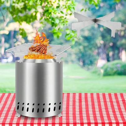 2 件装 9.57 英寸不锈钢火盆格栅，适用于大多数炊具，适用于户外烹饪炉，兼容 Mesa/Mesa XL 配件