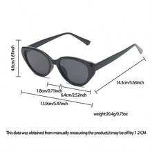 1副女士休闲猫眼白色时尚眼镜，适合日常佩戴、海滩、街头摄影 - 彩色 - 查看 4