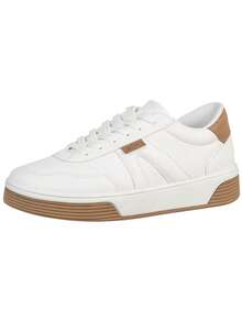 Women's Classic Casual Sneakers With Side Cutout Detail - Elegant Fashion Style - GiGiL - 白色 - 查看 2