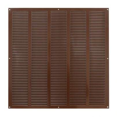 Brown Metal Air Vent Grille 500mm X 500mm Fly Screen Flat Louvre Duct Cover
