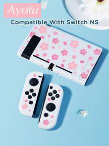 Ayotu 1 pièce Étui de protection transparent ultra-fin en TPU avec motif de fleurs de cerisier & pétales, compatible avec Switch OLED/Lite/New Switch2 (2025). Compatible avec le dock, sans retrait nécessaire. Résistant aux chocs & à la poussière. Plusieurs couleurs. Style romantique de printemps, style campagnard, Saint-Valentin, Nouvel An, saison de la rentrée scolaire. - Voir 18