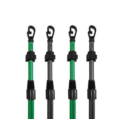 4 X Extending Clothes Prop Washing Line Pole Galvanised Heavy Duty Support 2.2m