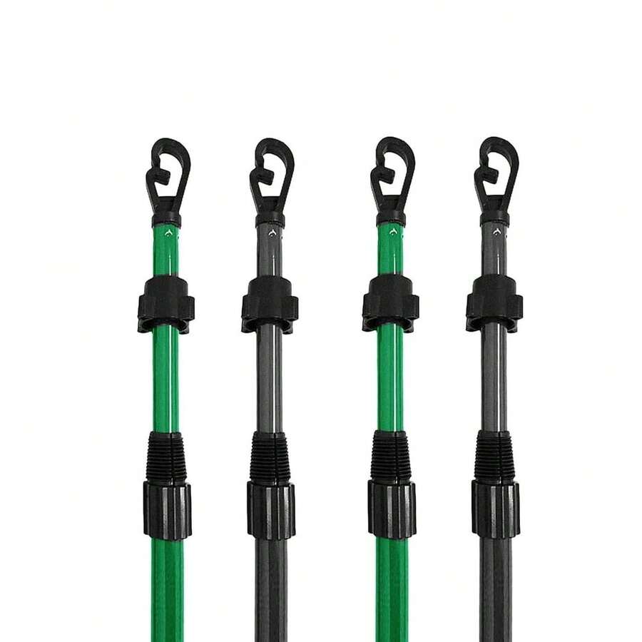 4 X Extending Clothes Prop Washing Line Pole Galvanised Heavy Duty Support 2.2m - B - View 1