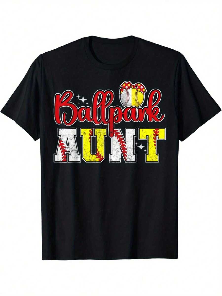 Camiseta de Béisbol y Sóftbol para Tía del Campo de Béisbol - Negro - Ver 1